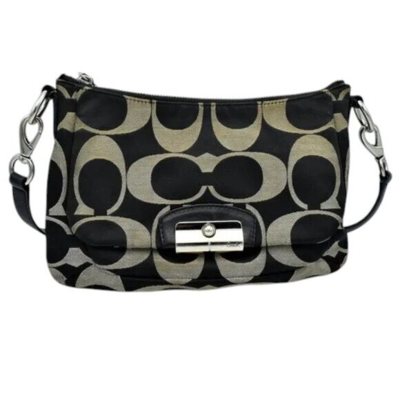 NWOT Coach Kristin Signature Black Crossbody Satchel - Picture 1 of 12